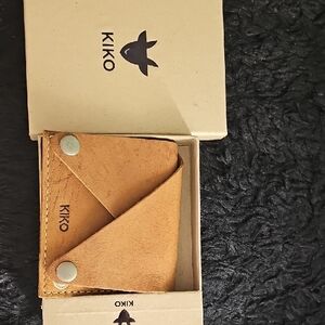 Kiko Brown Leather Card Holder